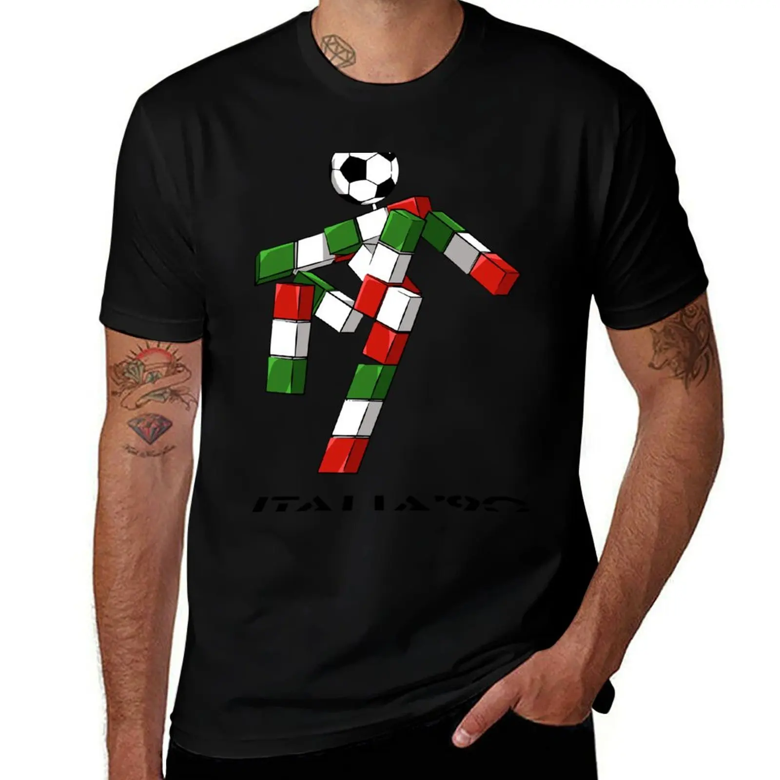 Футболка Italia 90, футболки с аниме, синий замок, забавная футболка, футболка большого размера с рисунком, мужские футболки