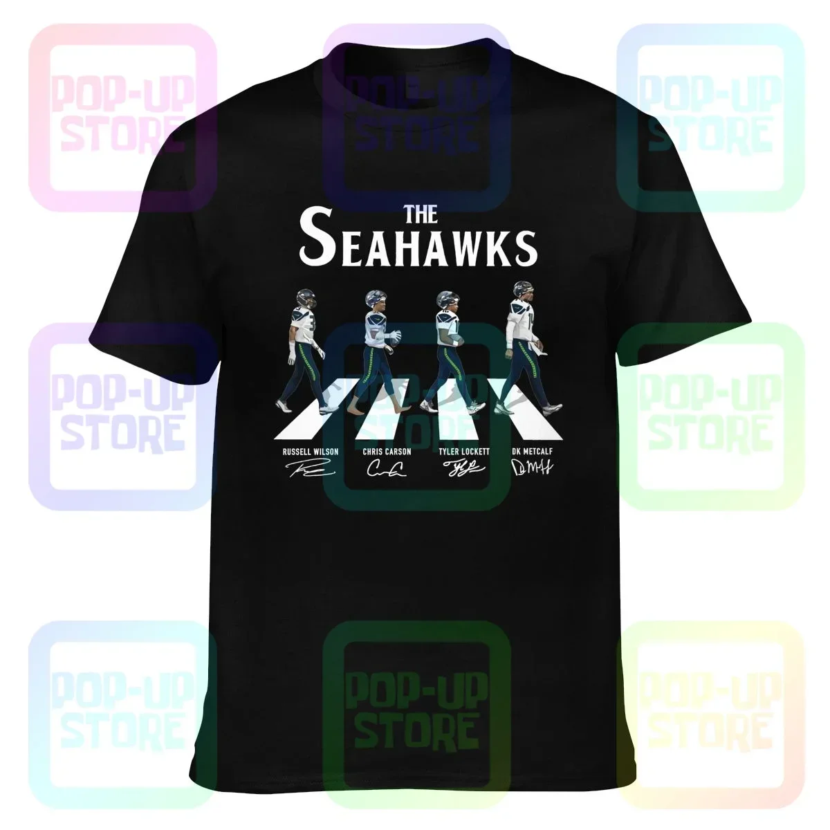 The Seahawks Abbey Road фирменная футболка ежедневное 2024 высококачественное Брендовое повседневное короткое