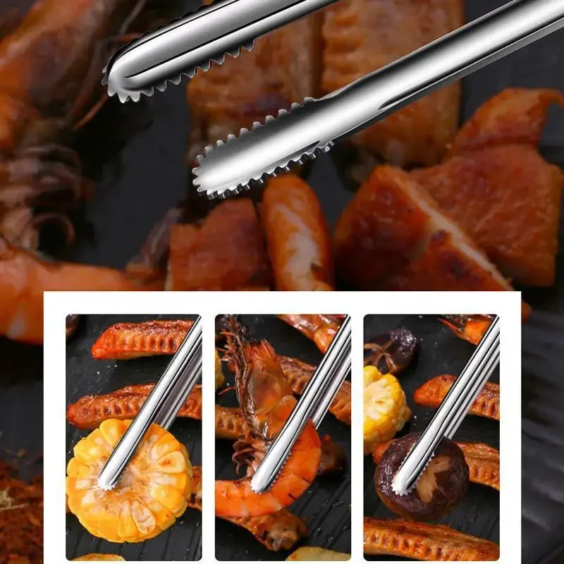 Фото Penyepit Panggangan Keluli Tahan Karat Ketibaan Baru,Peralatan Memasak Untuk Pembakar BBQ Aksesori Dapur Bekalan Perkhemahan №3