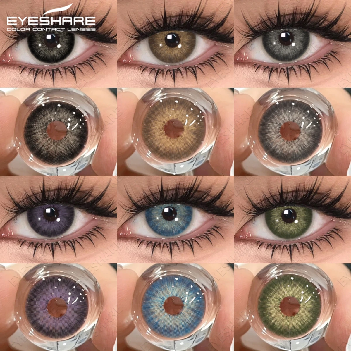 EYESHARE 2 шт., контактные линзы натурального цвета для глаз, зеленые линзы Pattaya, синие контактные линзы для глаз, серая красота, ученики, ежегодное использование