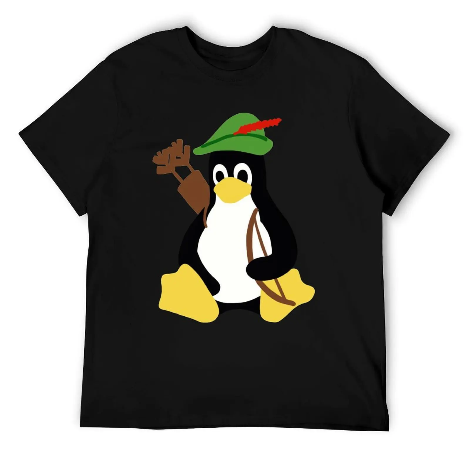 Robin Tux-Arch Linux футболка с пингвином мужская футболка хлопковая мужская футболка с рисунком футболка