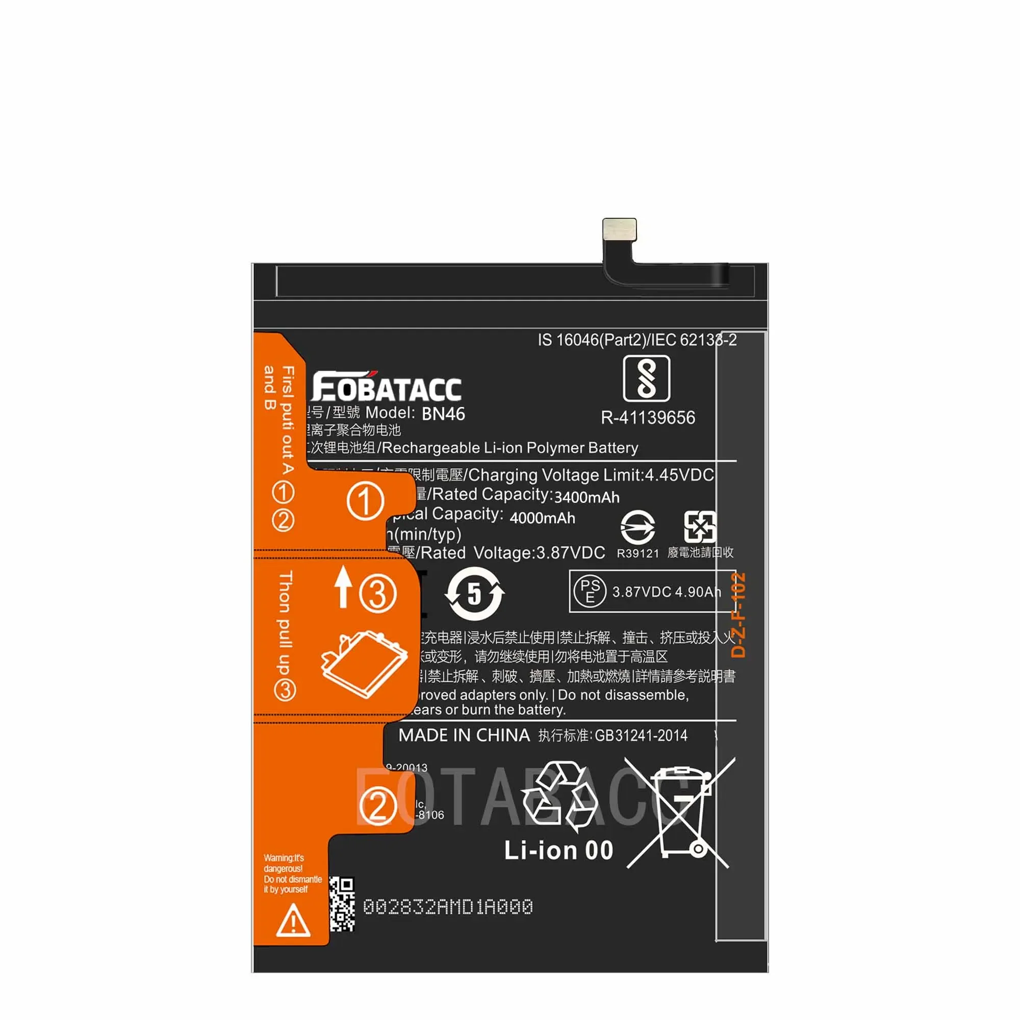 Фото EOTABACC 100% новый оригинальный аккумулятор BN46 длиной для XIAOMI REDMi 7/Note 8T/Note8 аккумулятор + инструменты №4