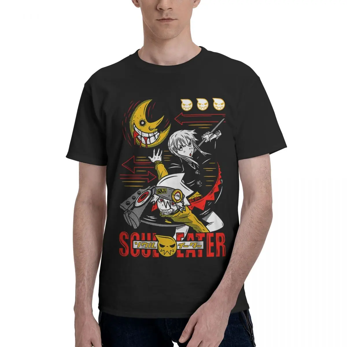 Soul Eater аниме графический 100% хлопок повседневная дышащая удобная одежда новые подарки и футболки мужские топы