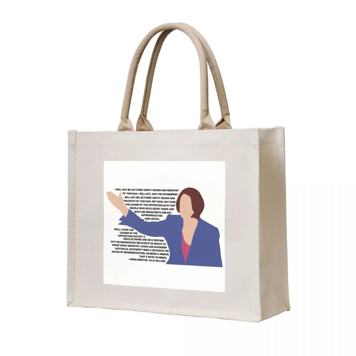 Julia Gillard Misogyny Speech Tote Bag эко-сумка складная мужская холщовая сумка на заказ