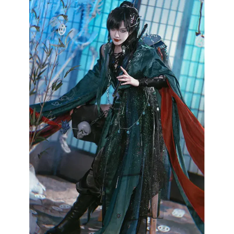 Фото Китайский сериал TGCF Tian Guan Ci Fu Xie Lian Hua Cheng Косплей Костюм QiRong Qi Rong Qing D Ye You Cos Платье Hanfu Полный комплект №3