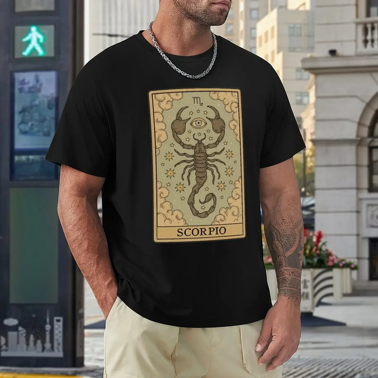 Harajuku Scorpio Twelve Contellation (2) Футболка Move Top Tee Хипстерская крутая деятельность для соревнований европейского размера