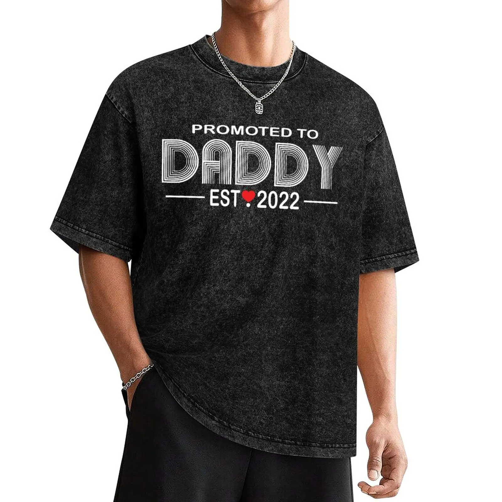 Awans To Daddy Est 2022, новая подарочная футболка для папы, одежда больших размеров, мужская одежда, большие и высокие футболки для мужчин