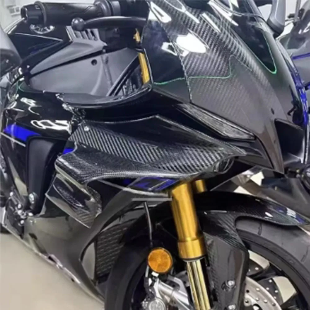Фото Для YAMHA YZF-R1/R1M 2019-2023 мотоцикла передний обтекатель боковой спойлер плавники декоративная крышка плавники аэродинамические плавники спойлер №5