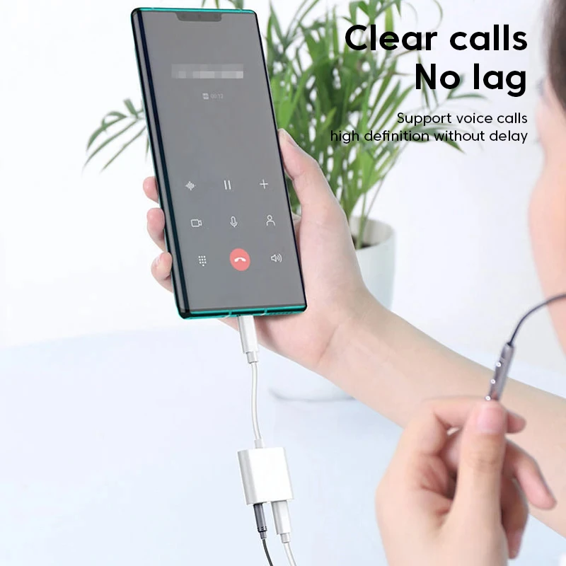 Фото OTG-адаптер для наушников с разъемом Type-C на 3,5 мм для iPhone 15 Pro, быстрое зарядное устройство для Samsung, Xiaomi One Plus, разъем USB C, кабель Aux №3