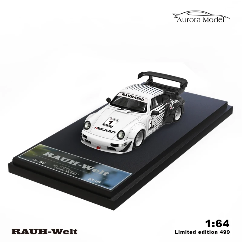 Модель AuroraModel 1:64 964 VW T1, черно-белая модель из сплава краски Falken