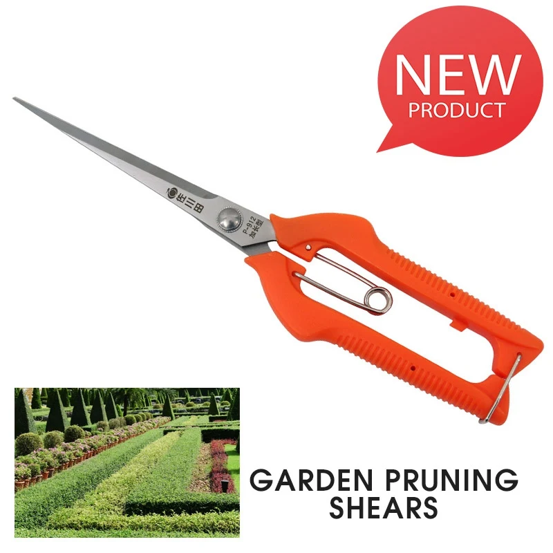 Gunting Pemangkasan Kebun Pro Gunting Bunga Pohon Yang Diper Информация Gunting Tangan Bonsai Gunting Pemangkas Standar Oranye Ручные инструменты