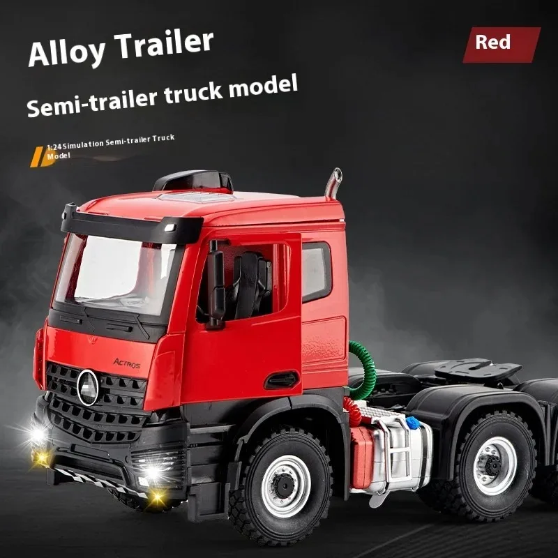 Фото 1:24 Mercedes Benz Actros трактор Atania полуприцеп грузовик сплав металл литая под давлением модель автомобиля звук и свет коллекционирование хобби подарки №2
