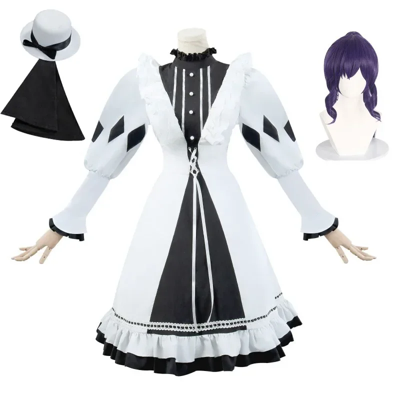 Платья и шляпа для косплея Asahina Mafuyu 2025 года Kowareta Sekai To Utaenai Miku Nightcord at OWN, сценические костюмы