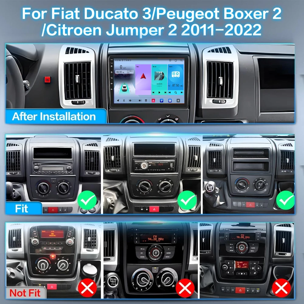 Фото Авторадио для FIAT Ducato 3/Peugeot Boxer 2/Citroen Jumper 2 2010-2022, радио стерео с Carplay AndroidautoLTE/NAVI/GPS/WiFi №2