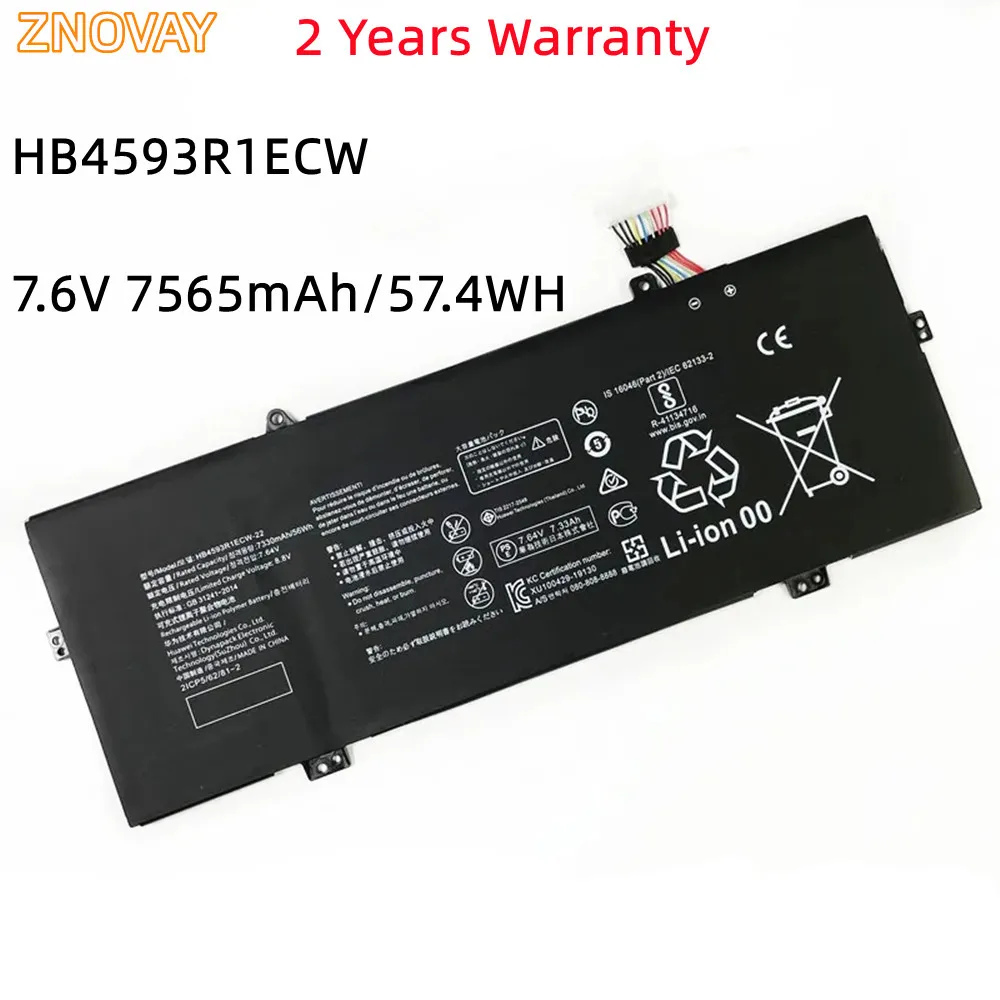 ZNOVAY 57.4WH HB4593R1ECW Аккумулятор для ноутбука Huawei Matebook 14 