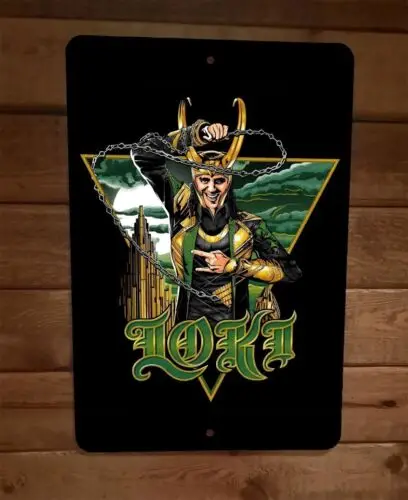 Металлический настенный знак Loki Holy Diver Dio Parody 8x12