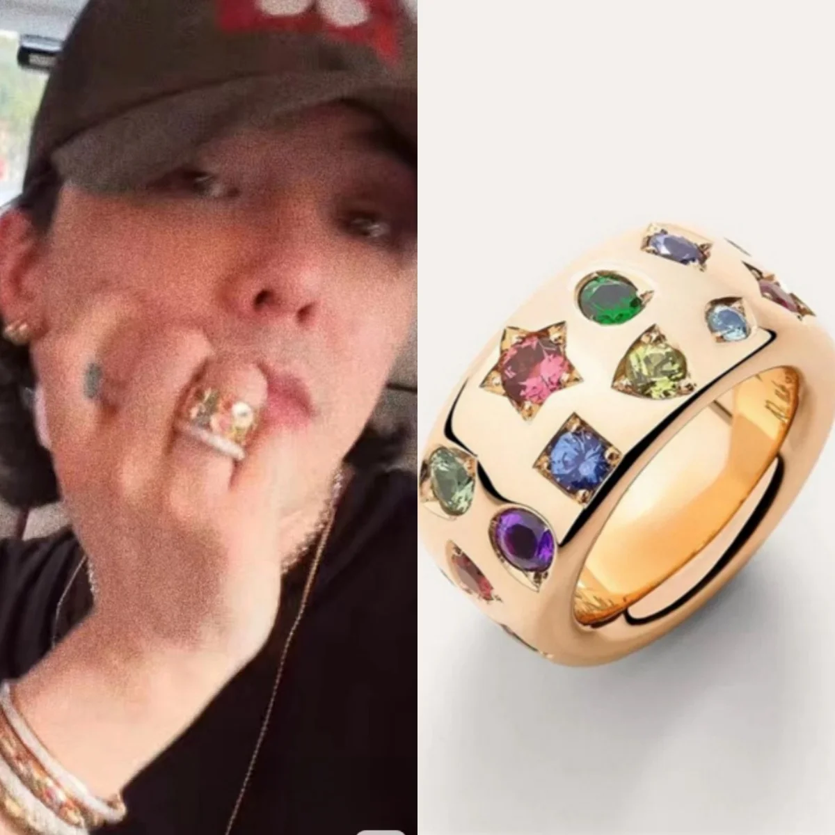 Корейское кольцо Superstar GD в одном стиле, цветное кольцо G-DRAGON, модное цветное циркониевое кольцо Kpop, нишевое ретро универсальное кольцо, подарок
