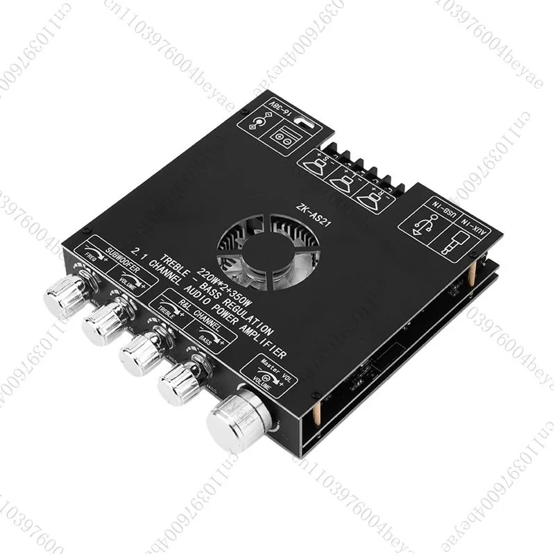 ZK-AS1 2,1-канальный модуль платы цифрового усилителя Bluetooth TPA3255, сабвуфер высокого и низкого тона 220WX2