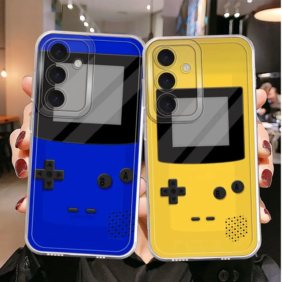 Phone Case for Samsung Galaxy A31 A02 A53 A54 A72 A05 A56 A52 A50 A51 A71 A04 A73 A06 A55 A50 A03 Clear Soft Yellow Game Console