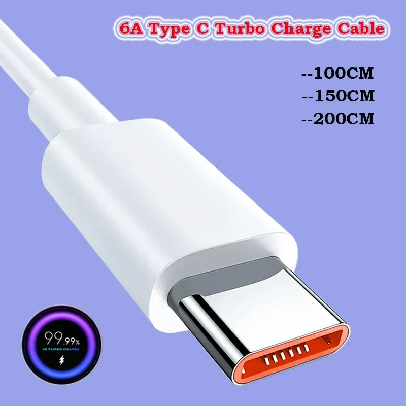 Зарядный кабель 67 Вт 120 Вт 6A USB Type-C для Xiaomi Mi 11i 12T 13 9 Redmi Note 12 11 10 9 Pro Max, быстрое зарядное устройство, шнур для передачи данных