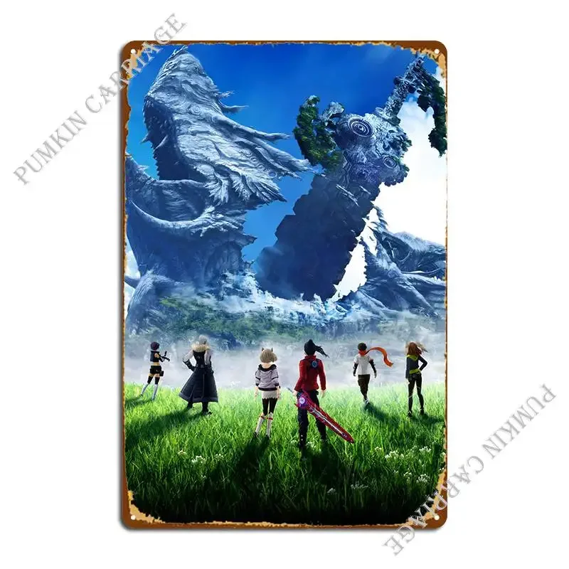 Xenoblade металлическая доска кино Настенный декор Настенный декор настенная роспись жестяная вывеска плакат