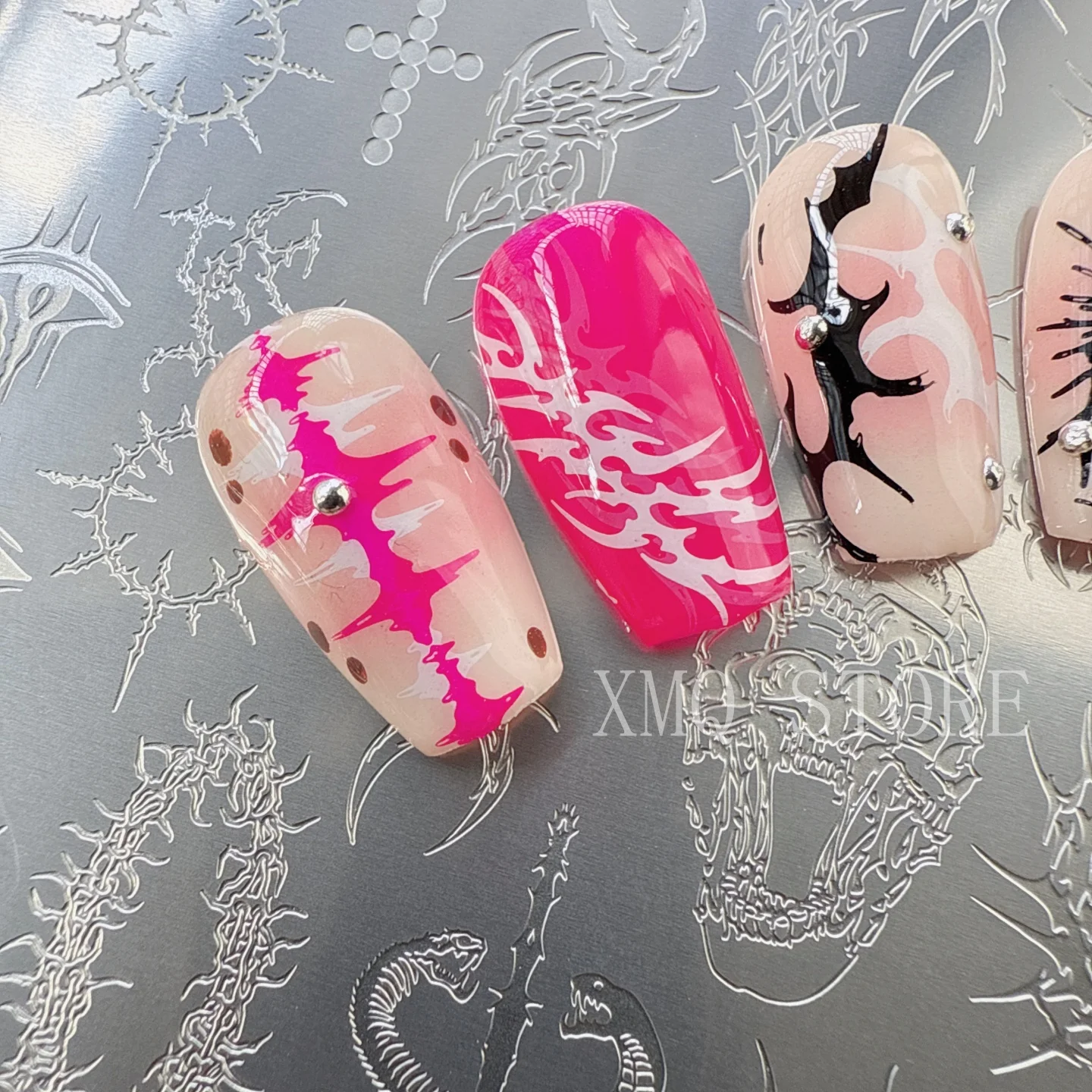 Фото XMQ NAIL ART СТЕМПИРУЮЩИЕ ПЛАТКИ КРУТЫЕ ДИЗАЙНЫ ТЕМПЕРАТУИ ЛИНИИ ИМПЕТАНИЯ №3