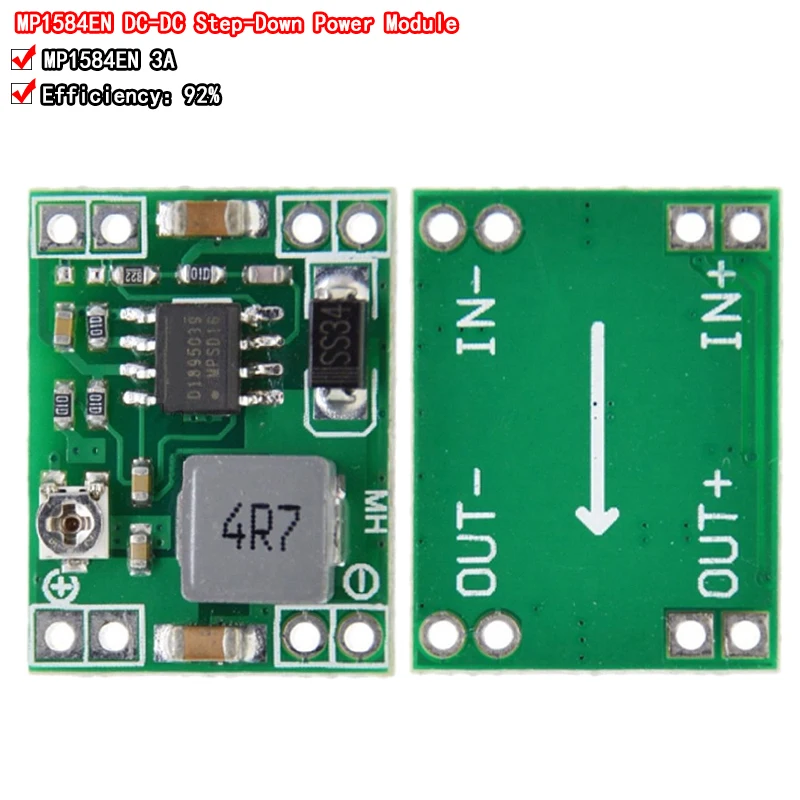 5PCS модуль питания регулируемый MP1584EN DC 3A понижающий выходной модуль 12 v9v5v3 LM2596 24V