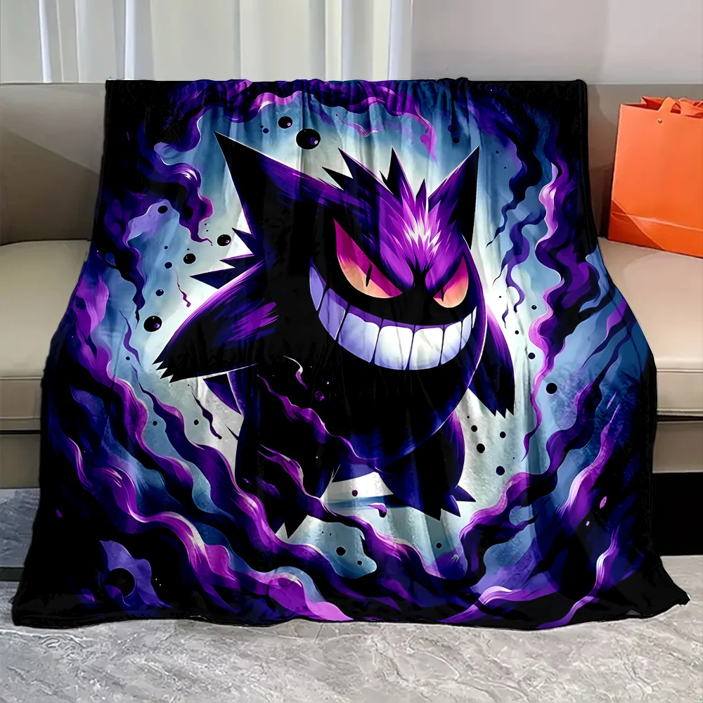 Фланелевое Одеяло с покемоном Gengar, мультяшное мягкое пушистое одеяло для девочки, плюшевое теплое домашнее украшение для дивана, подарок для мальчика и девочки Yaoi