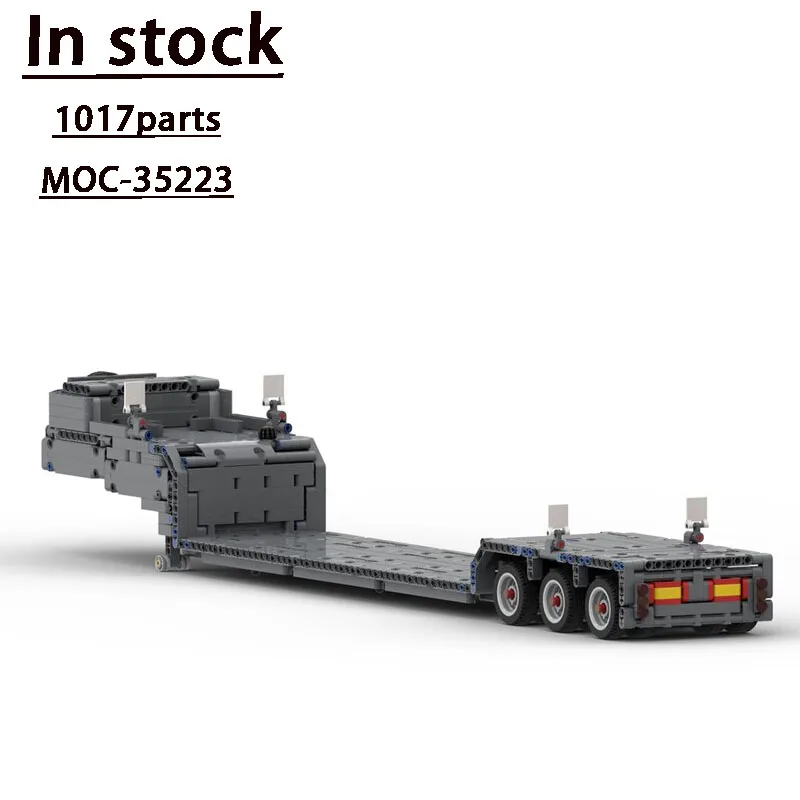 MOC-35223 подходит для всех видов грузовиков с рулевой осью и низким погрузчиком, 1017 шт., модель строительного блока, детская игрушка на день рождения, подарок