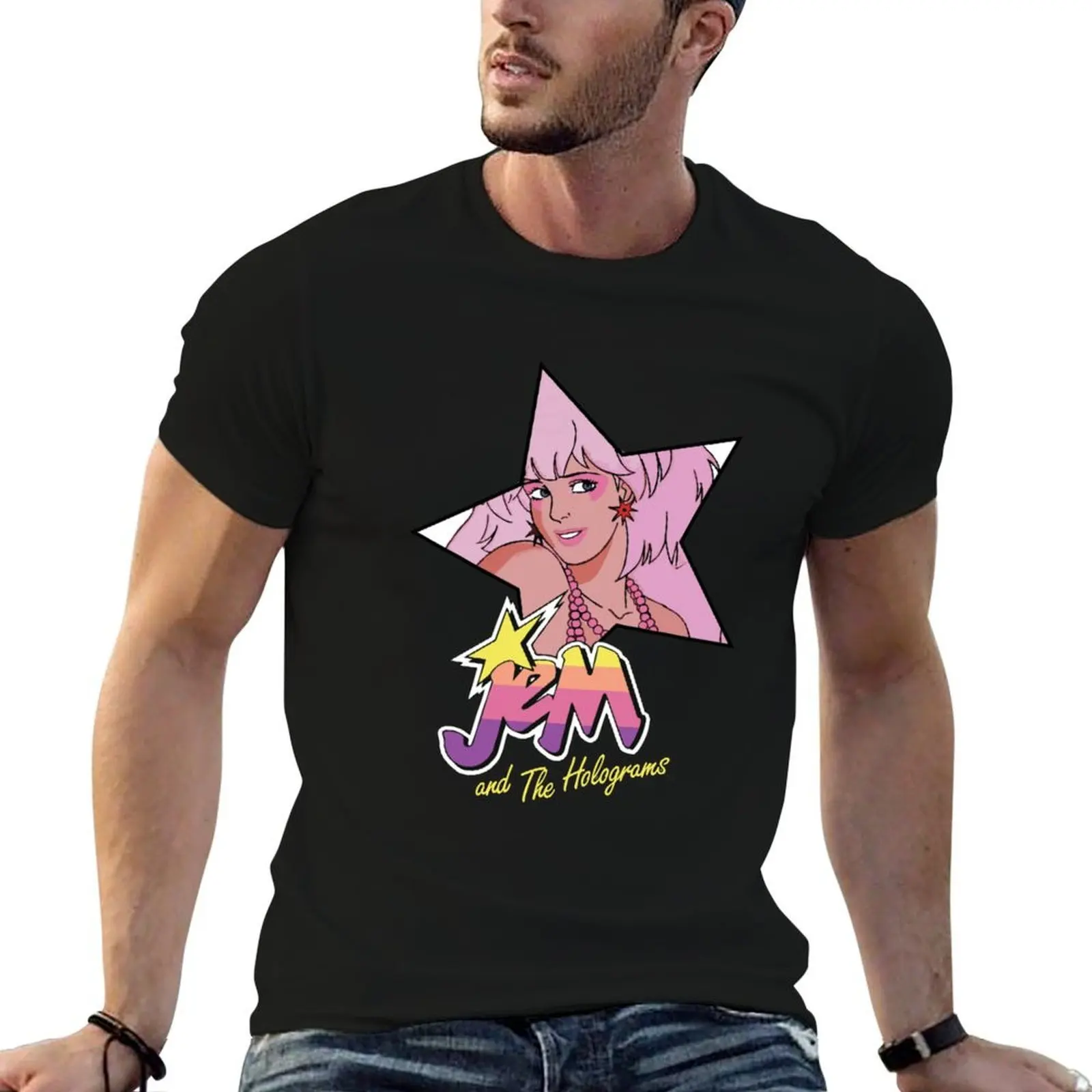Jem and the Holograms Star Truly Outrageous Showtime Футболка для вечеринки 80-х годов Футболка с аниме Футболки дизайнерская футболка