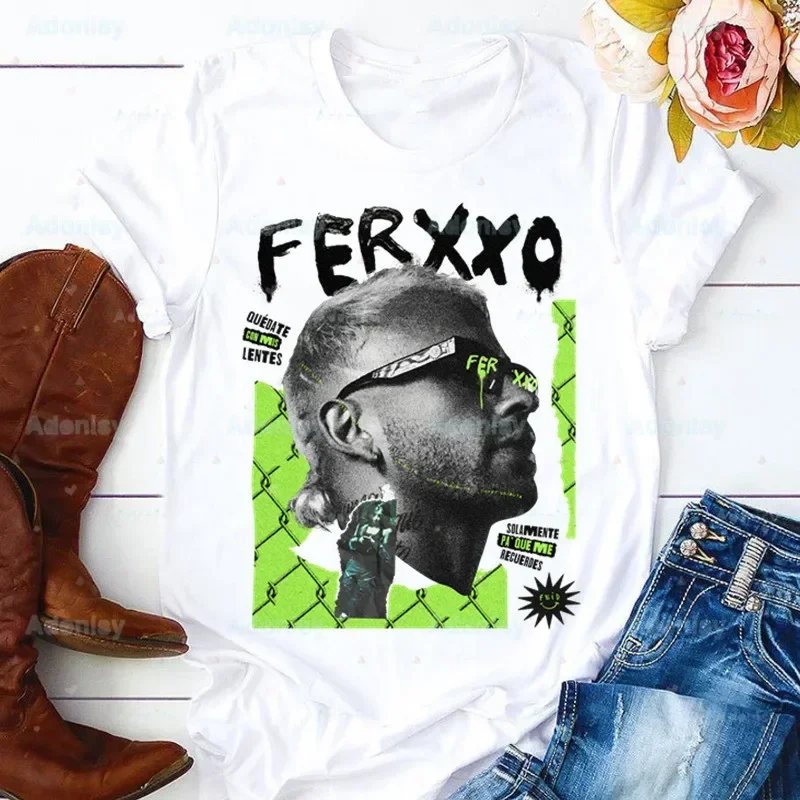 Фото Женская летняя футболка с принтом Ferxxo Feid 90-х Rapper Feid Ferxxo №3