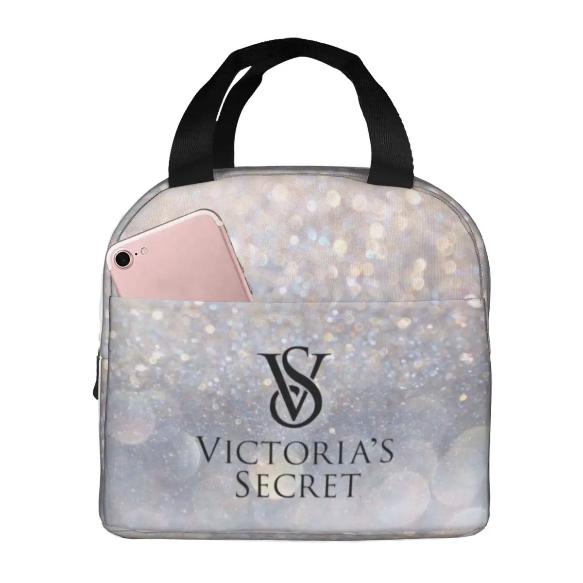 Love-Victoria--S-Pink-Secret Сумка для обеда для школы Водонепроницаемая термохолодильник для пикника Изолированная коробка для завтрака Женские детские сумки-тоут
