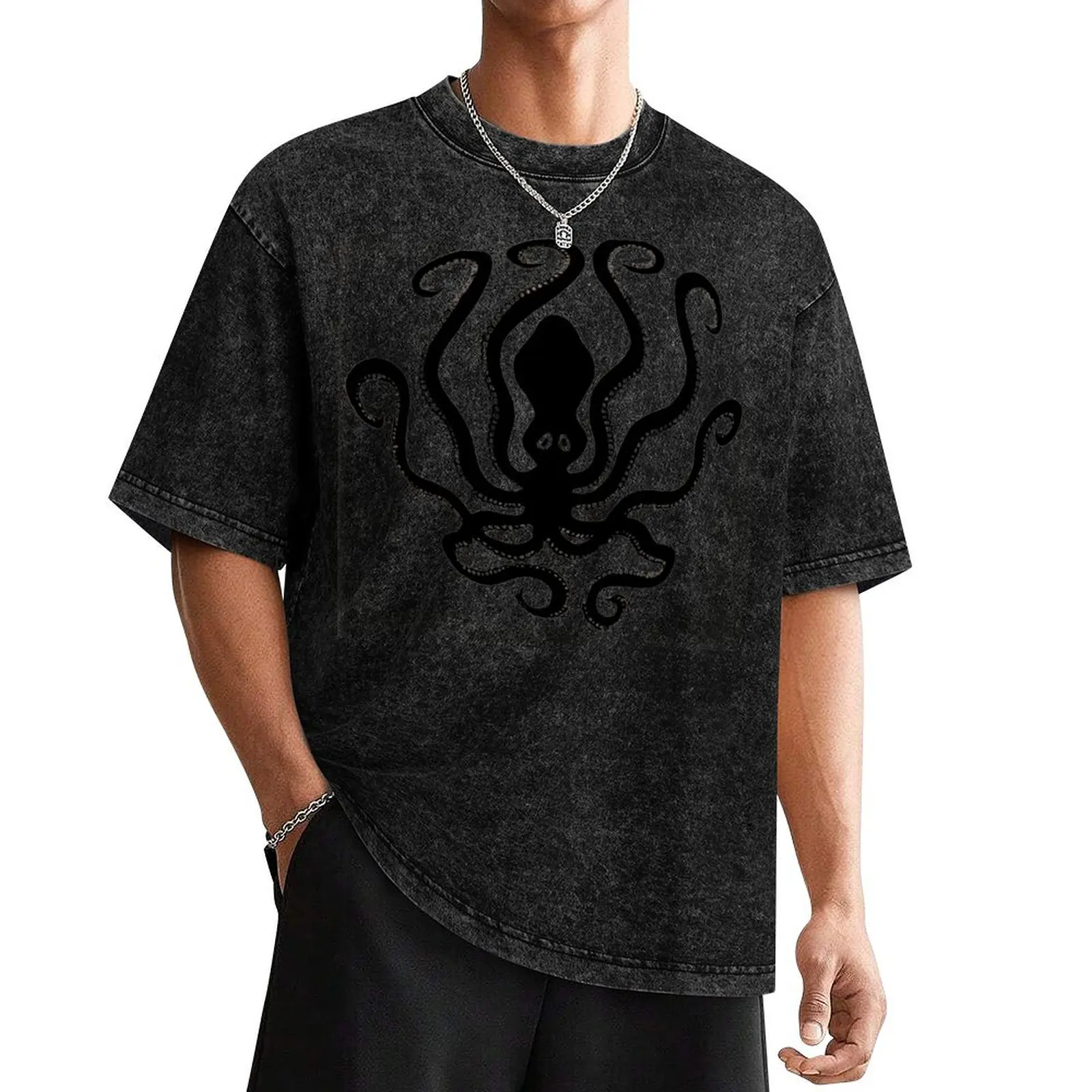 Футболка Minoan Octopus, забавные подарки, одежда в стиле хиппи, футболки с графикой, мужские футболки