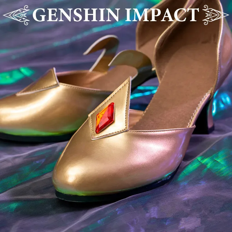 Фото ss23Genshin Impact Косплей Женская Рождественская обувь Mona Cos №4