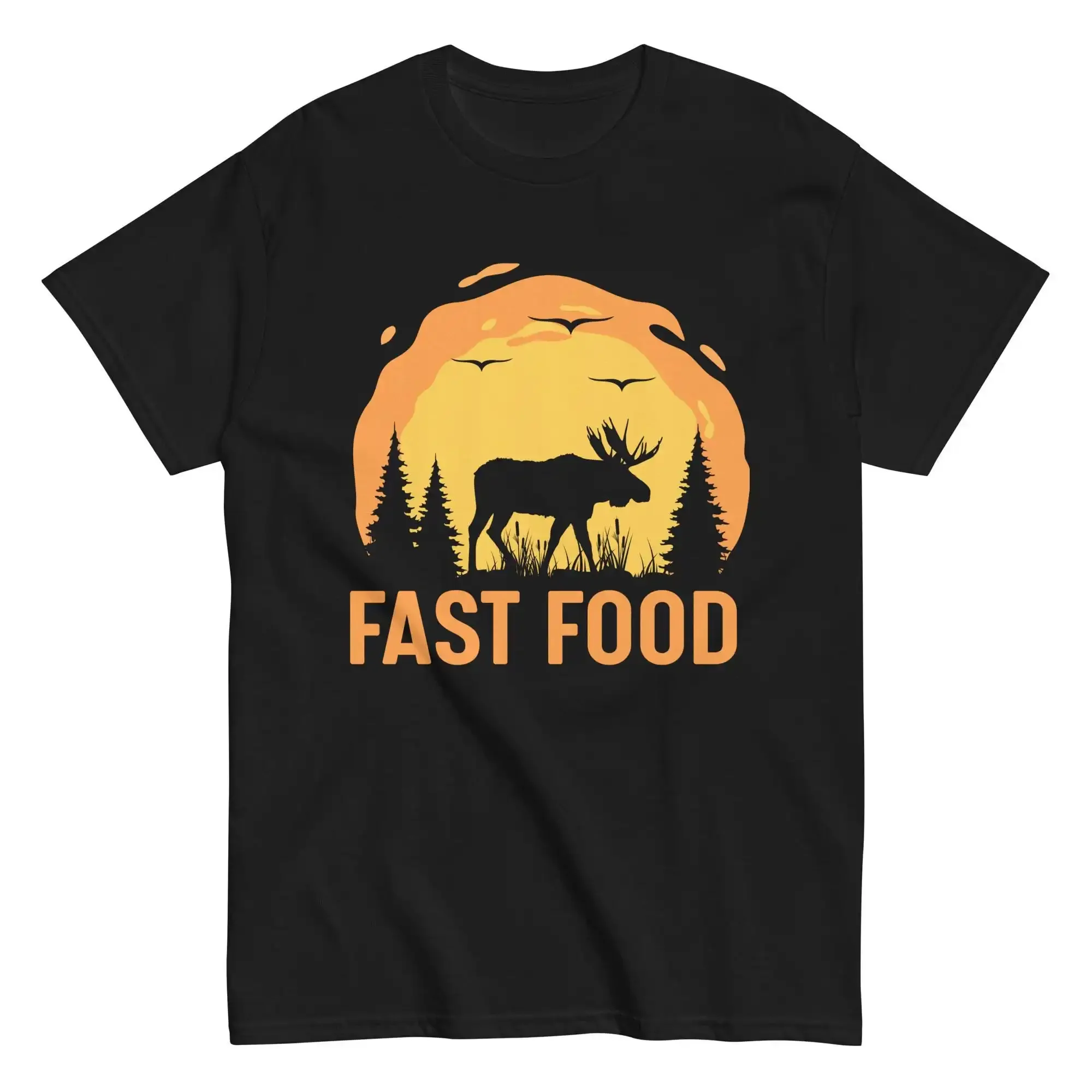 Футболка фаст-фуд «Охота оленя» Eat More Venison Hunt