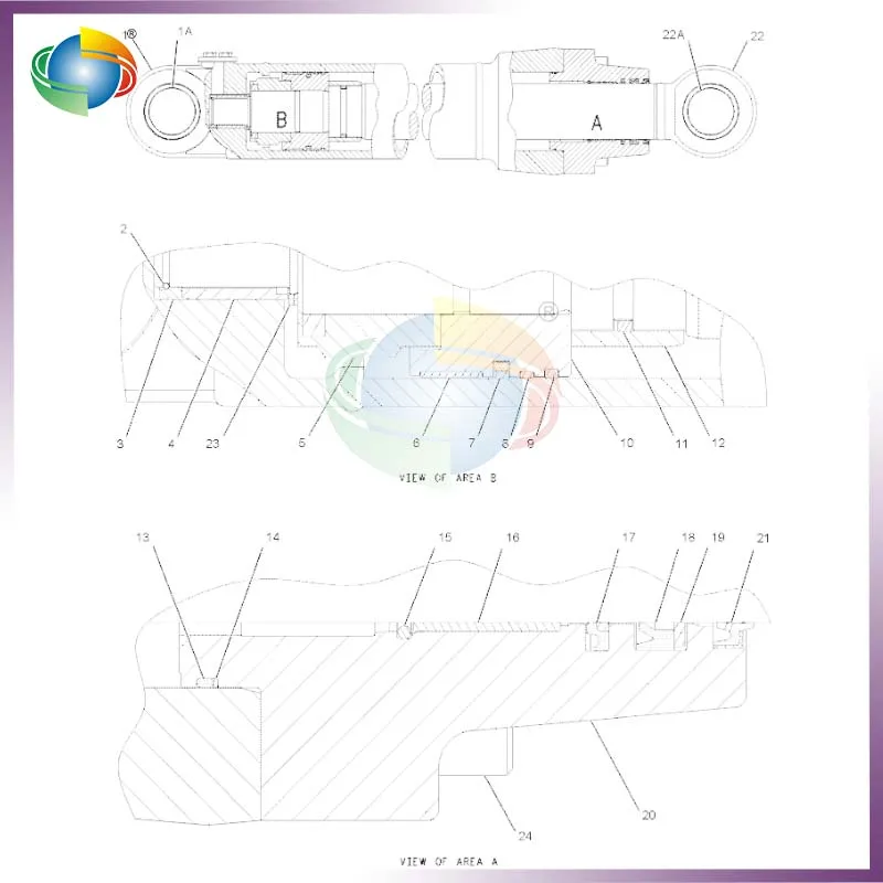 CA1659418 165-9418 1659418 КОМПЛЕКТ УПЛОТНЕНИЙ ЦИЛИНДРА ДЛЯ ЭКСКАВАТОРА CAT E318B E318BL E315C E315B E317B