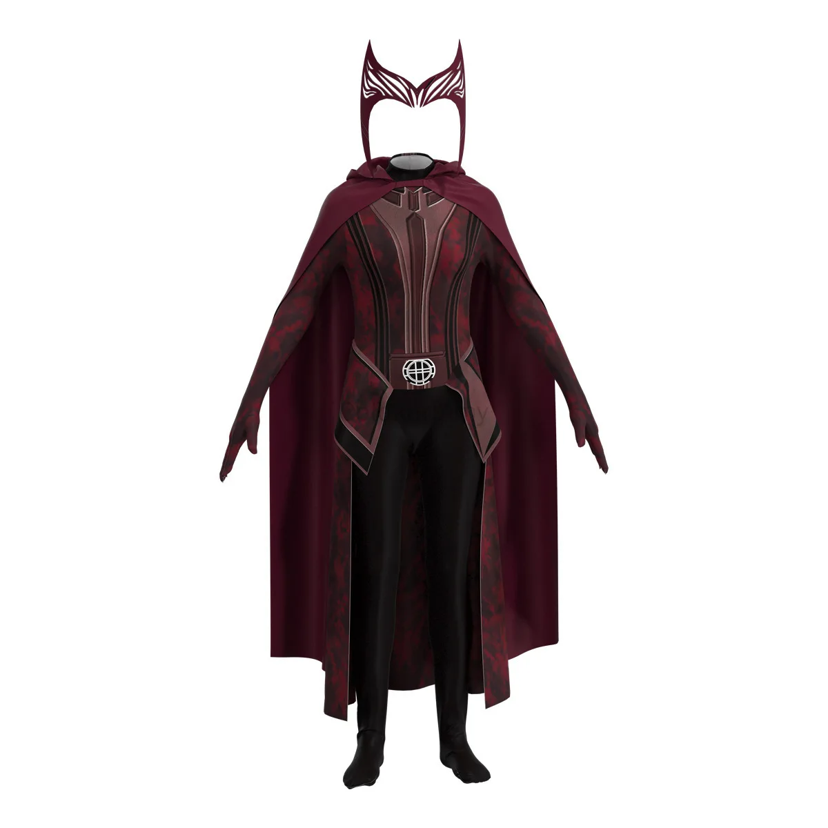 Женский костюм из фильма Ванда Maximoff Алая ведьма, наряд для косплея, красный плащ, комбинезон, головной убор Ванды, наряды для косплея на Хэллоуин