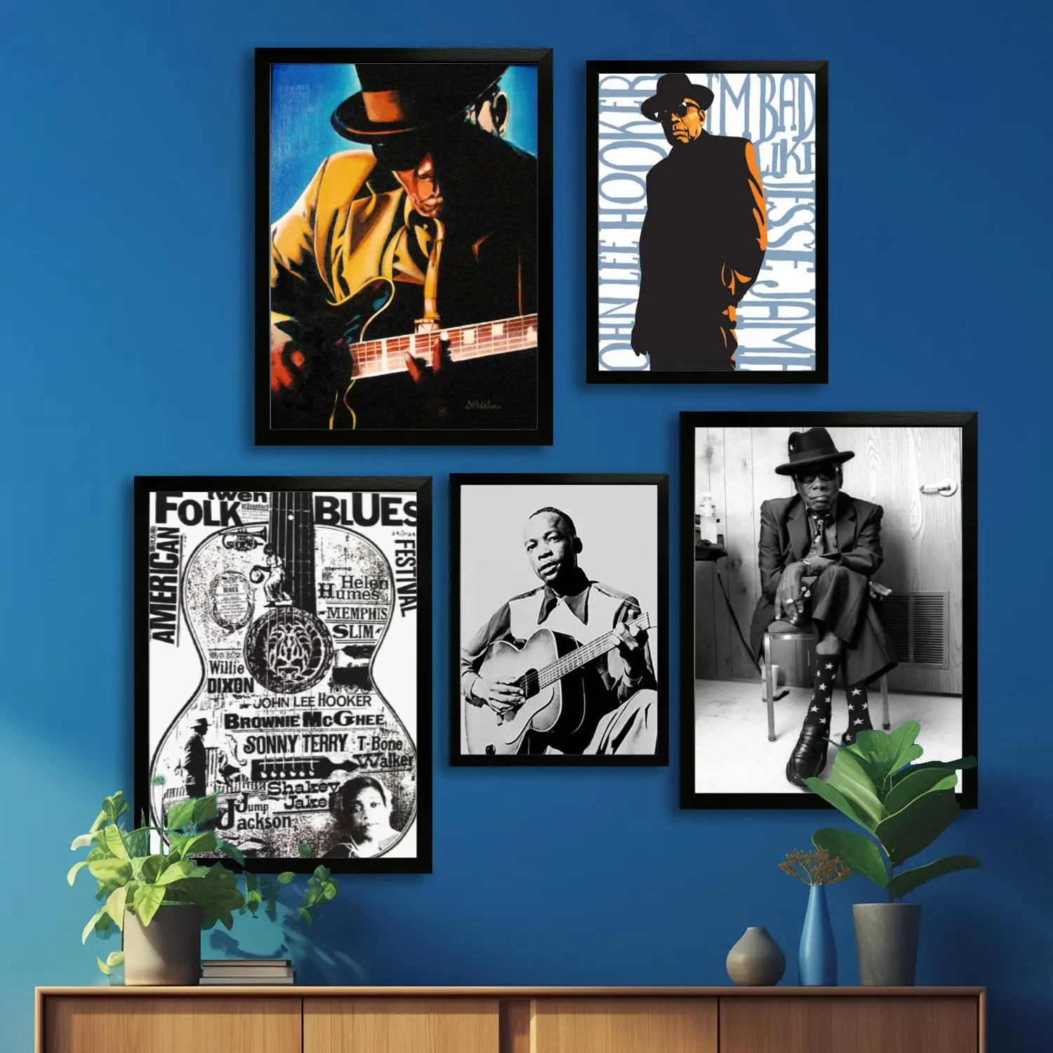 Полотно John Lee Hooker, настенное искусство, печать с изображением, современная семья, декор для спальни, постеры, декоративная живопись
