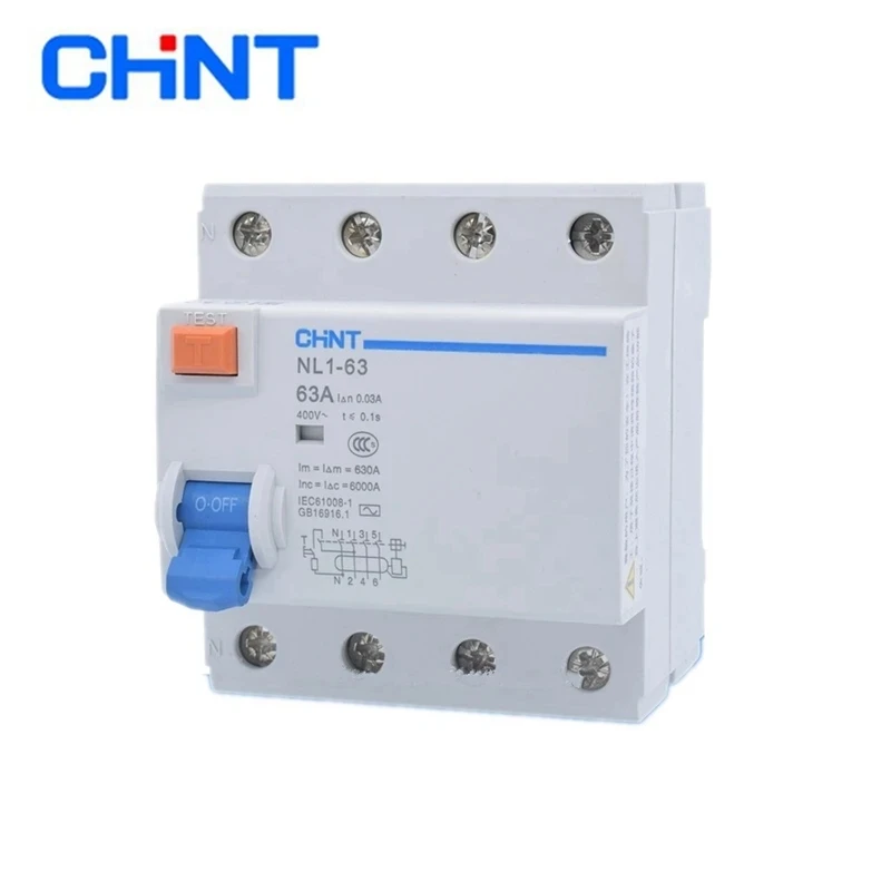 CHINT NL1-63 1P+N 2P 3P+N 4P 63A 40A 25A 30MA RCCB 50HZ/ Термомагнитная электромагнитная защита от остаточного тока CE