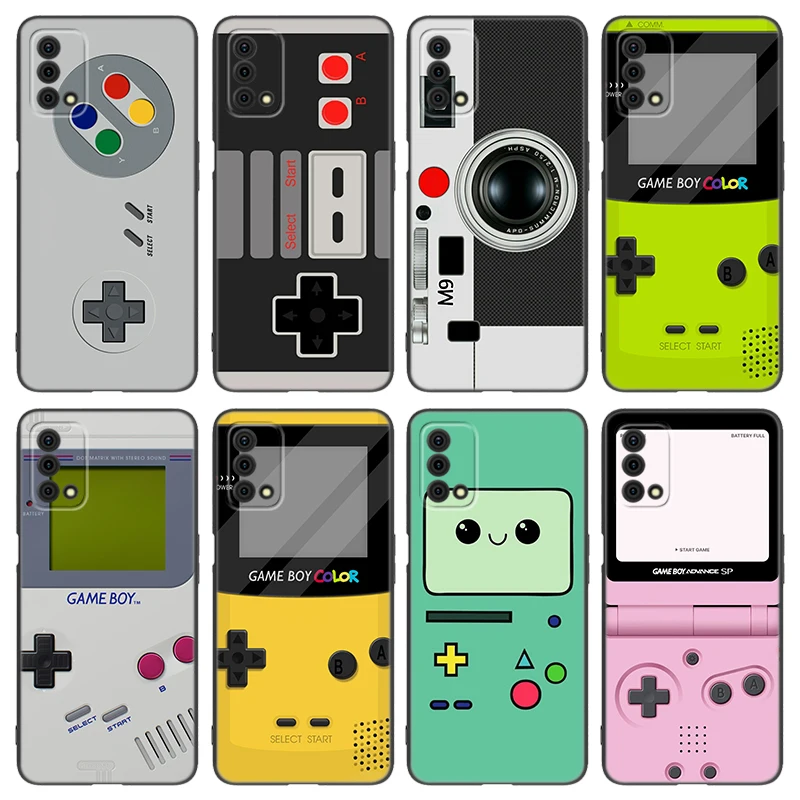 Черный чехол для телефона Gameboy Boy Game для OPPO Reno 11 Realme 10 12 Pro 13 Plus C55 A15 A16 A17 A38 A55 A74 A78 A98 Чехол из ТПУ