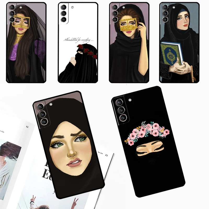 Мусульманский чехол Hijabi для девочек Samsung Galaxy S24 S23 S22 Ultra Note 20 10 S8 S9 S10 Plus S20 FE S21 FE