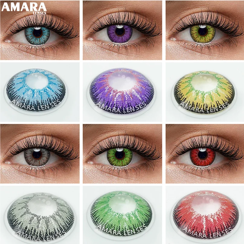 AMARA 1 пара красивых косметических линз для глаз