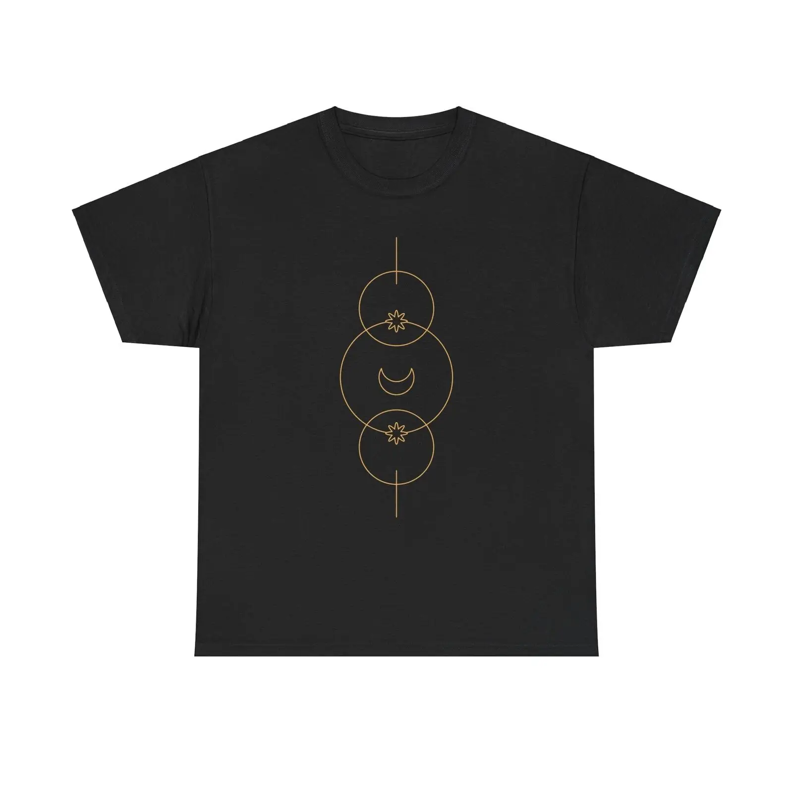 Футболка Golden Celestial Alignment Moon Star Mystic Geometric Minimal Esoteric