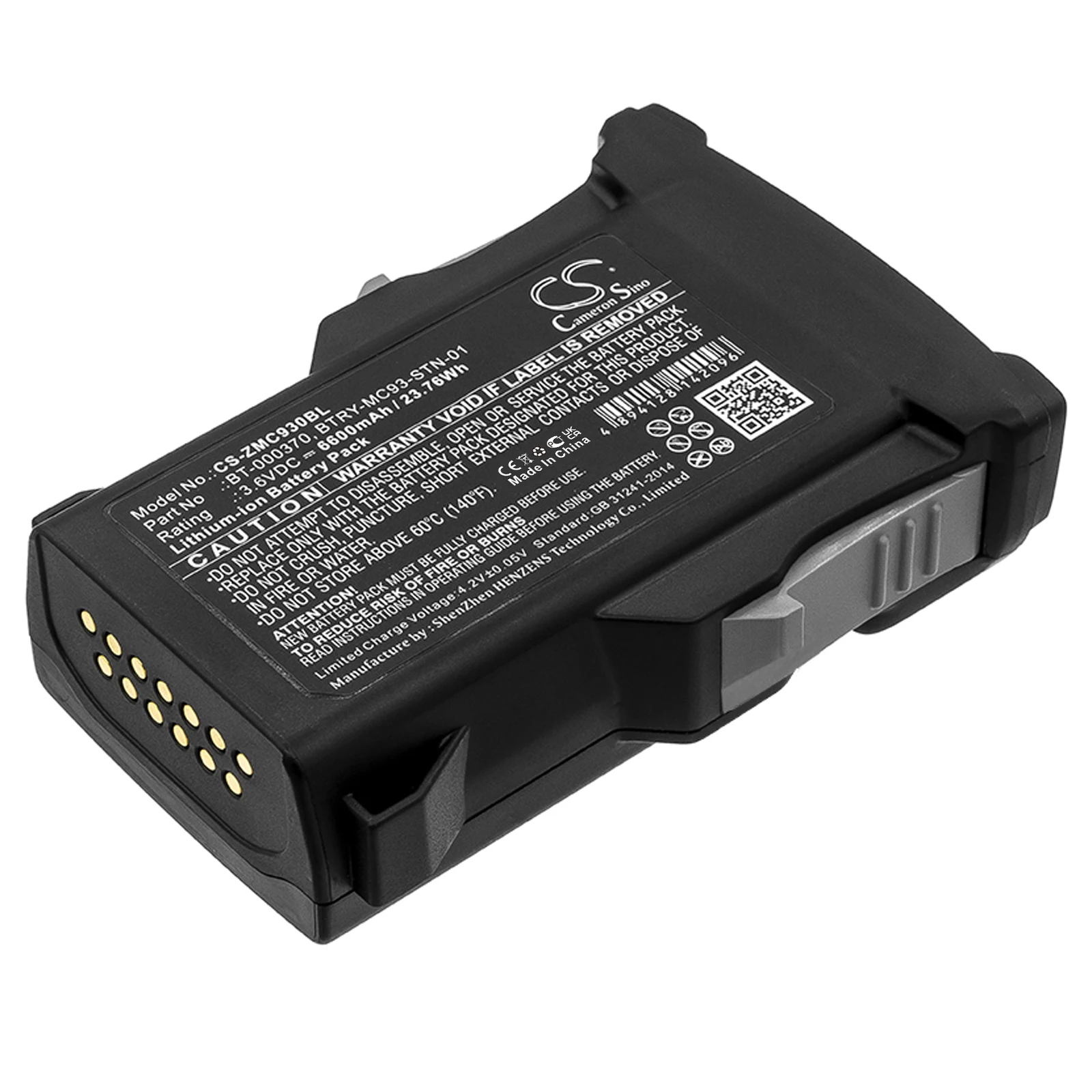 Сменная батарея для Zebra MC93, MC9300, Φ, Φ, 3,6 V/6600mAh