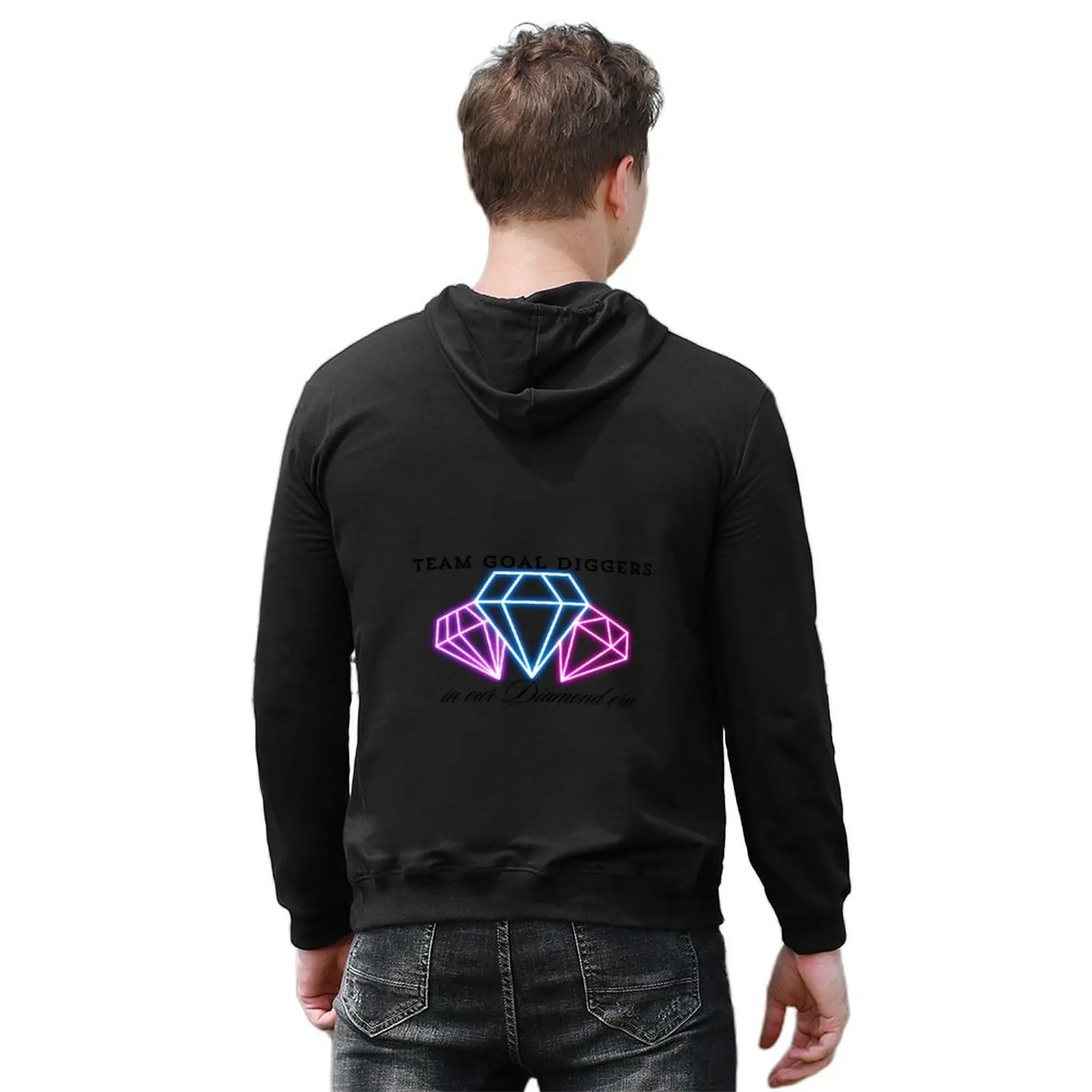 Team Goal Diggers - Diamond Era Version 2, толстовка с черным шрифтом, эстетичная одежда, мужская толстовка, одежда в стиле аниме, мужские толстовки (art.: 3920d221dc13f) - 3920d221dc13f