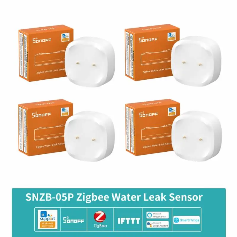 SONOFF SNZB-05P Zigbee 3.0 Детектор утечки воды 5-летний срок службы IP67 Водонепроницаемый пульт дистанционного управления Умный дом с Alexa Google Home