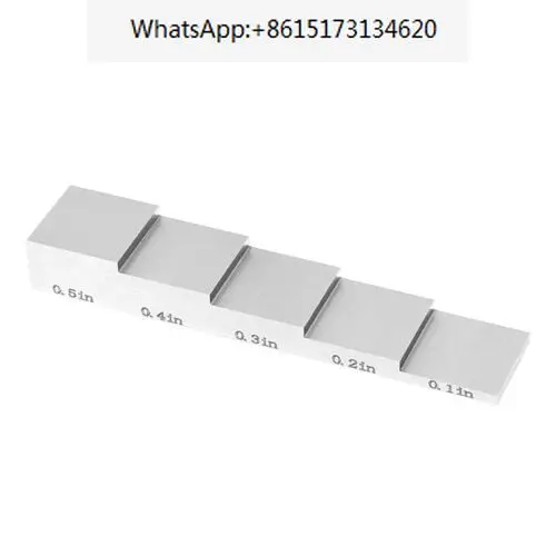 ASTM E797 5-ступенчатый испытательный блок 0,1, 0,2, 0,3, 0,4, 0,5, NDT-блок 304, Калибровочный блок из нержавеющей стали для толщиномеров