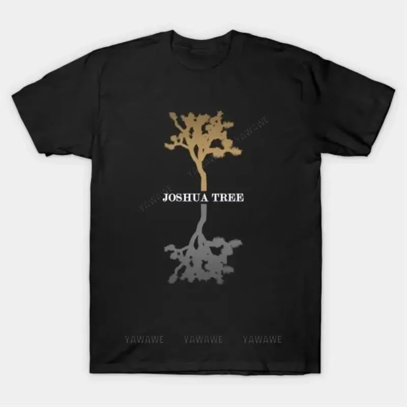 Новинка, модная брендовая футболка Teeshirt из хлопка, Мужская футболка в стиле «Джошуа дерева 30-го», черный топ большого размера с короткими рукавами, Повседневная футболка унисекс