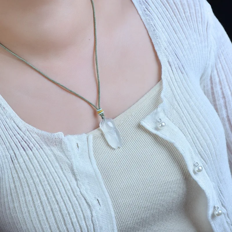 Удивительный кулон High Ice Chalcedon Yiming, мужской и женский агатовый кулон Cicada (art.: 3920ca24e2bfa) - 3920ca24e2bfa