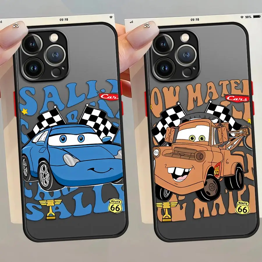 Чехол для телефона Apple iPhone 11 12 13 Pro Max XR XS 12 Mini 7 8 SE 14 15 16 Plus 16e Чехол из ТПУ Disney Lightning McQueen
